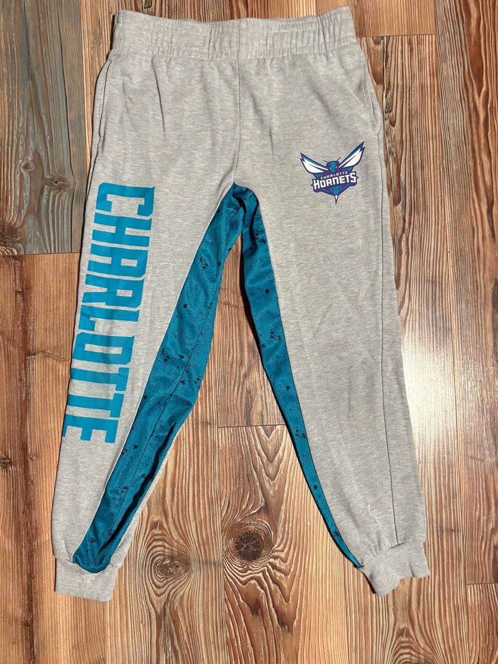 NBA Gray Sweatpants with Teal Charlotte Script